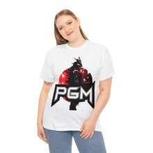 Load image into Gallery viewer, Samurai Champion Stencil Project Gas Mask Men's Heavyweight Cotton Short Sleeve Crew Neck T-Shirt