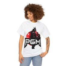 Load image into Gallery viewer, Samurai Champion Stencil Project Gas Mask Men's Heavyweight Cotton Short Sleeve Crew Neck T-Shirt