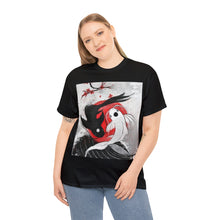 Load image into Gallery viewer, Project Gas Mask Yin-Yang Cory Fish Stencil Men's Heavyweight Cotton Short Sleeve Crew Neck T-Shirt