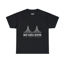 Load image into Gallery viewer, Bay Area Raves Live Rave Repeat Project Gas Mask Heavyweight Cotton Tee