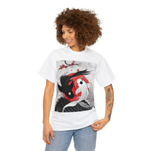 Load image into Gallery viewer, Project Gas Mask Yin-Yang Cory Fish Stencil Men's Heavyweight Cotton Short Sleeve Crew Neck T-Shirt