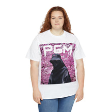 Load image into Gallery viewer, Cherry Blossom NInja Project Gas Mask Men's Heavyweight Cotton Short Sleeve Crew Neck T-Shirt