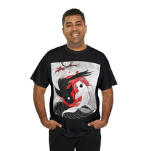 Load image into Gallery viewer, Project Gas Mask Yin-Yang Cory Fish Stencil Men's Heavyweight Cotton Short Sleeve Crew Neck T-Shirt