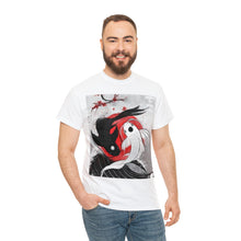 Load image into Gallery viewer, Project Gas Mask Yin-Yang Cory Fish Stencil Men's Heavyweight Cotton Short Sleeve Crew Neck T-Shirt