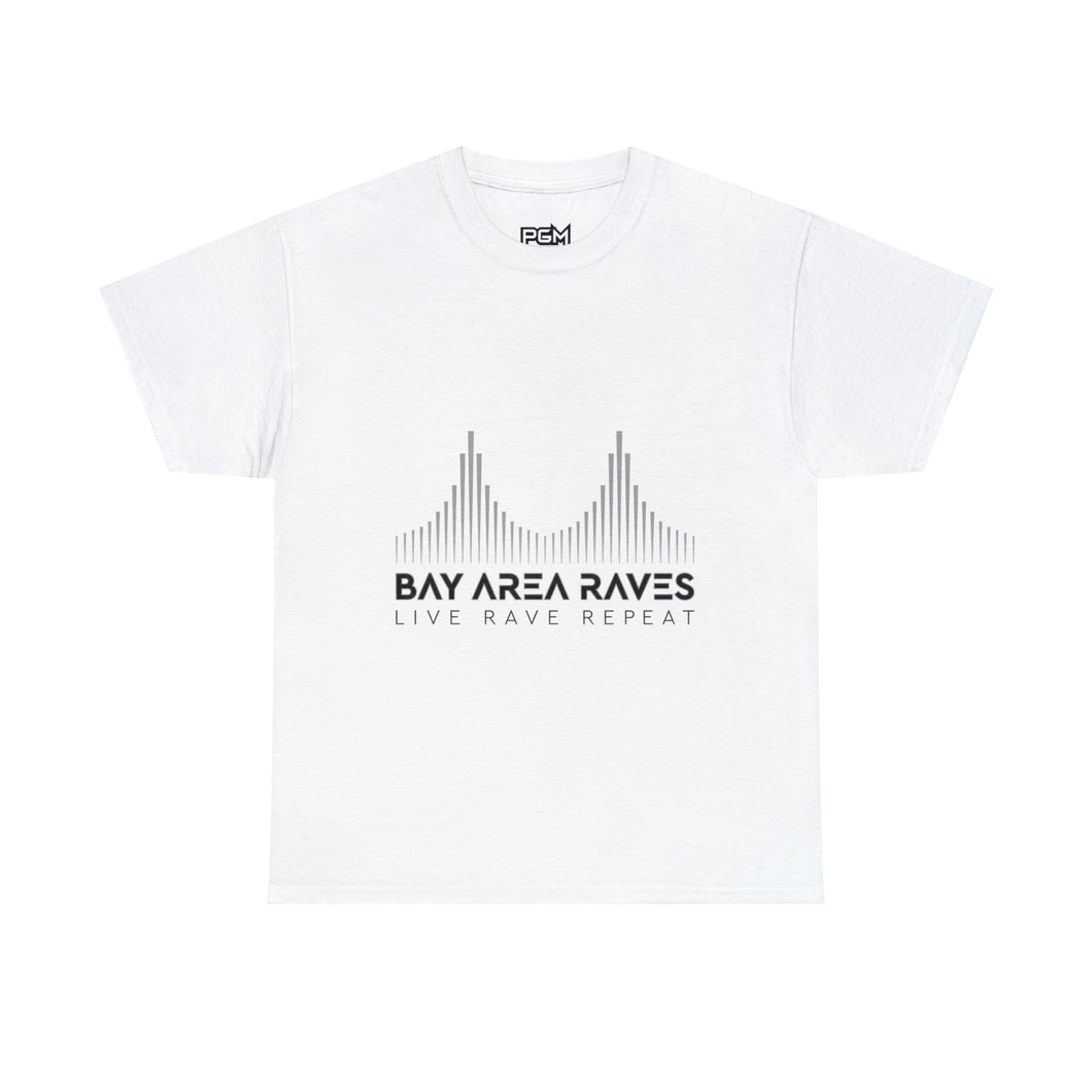 Bay Area Raves Live Rave Repeat Project Gas Mask Heavyweight Cotton Tee
