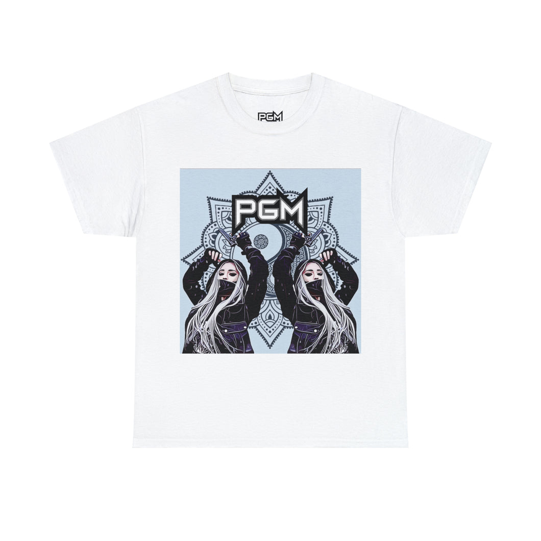 Twins Project Gas Mask Men's Heavyweight Cotton Short Sleeve Crew Neck T-Shirt