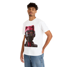 Load image into Gallery viewer, Digital Cat Project Gas Mask Heavyweight Cotton Short Sleeve Crew Neck T-Shirt
